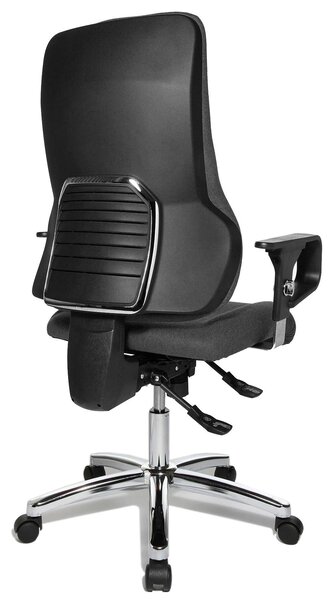 Topstar Sitness 55 szinkronmechanikás irodai szék, állítható magasságú karfával, sötétszürke