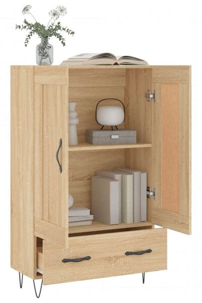 VidaXL sonoma-tölgy színű szerelt fa magasszekrény 69,5 x 31 x 115 cm