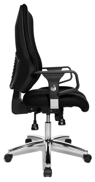 Topstar Sitness 55 szinkronmechanikás irodai szék, állítható magasságú karfával, fekete