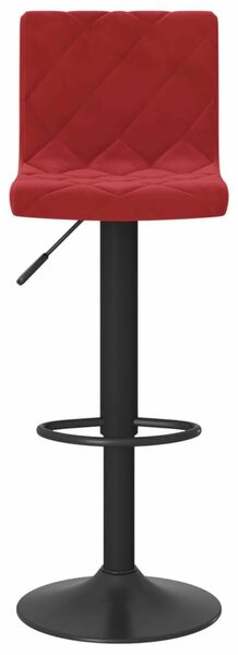 VidaXL Bordó Bársonybárszék - 2 db