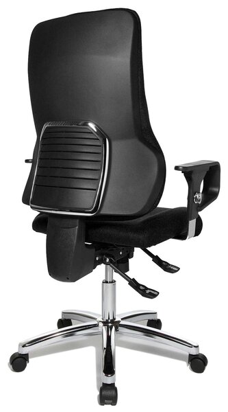 Topstar Sitness 55 szinkronmechanikás irodai szék, állítható magasságú karfával, fekete