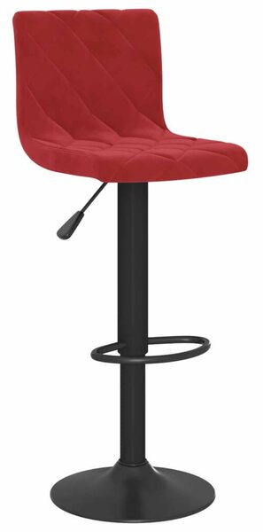 VidaXL Bordó Bársonybárszék - 2 db