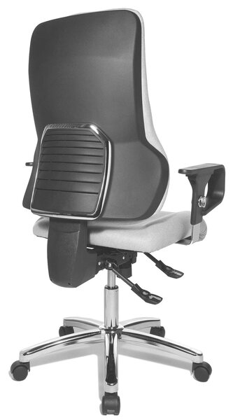 Topstar Sitness 55 szinkronmechanikás irodai szék, állítható magasságú karfával, világosszürke