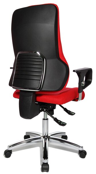 Topstar Sitness 55 szinkronmechanikás irodai szék, állítható magasságú karfával, piros