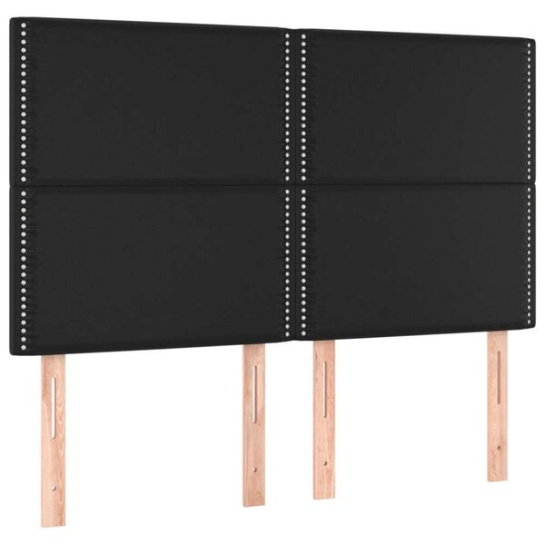 VidaXL Fejtámla Szett - 4 db Fekete Műbőr - 72x5x78/88cm