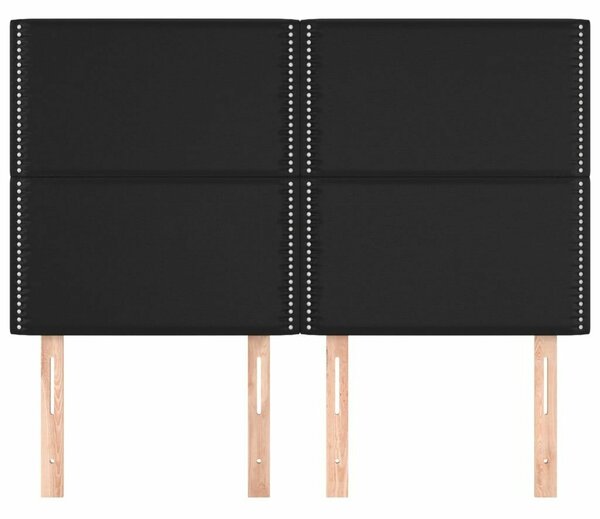 VidaXL Fejtámla Szett - 4 db Fekete Műbőr - 72x5x78/88cm