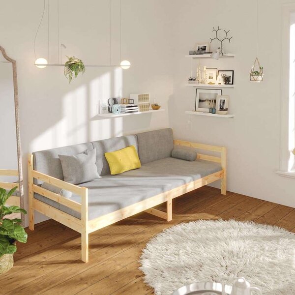VidaXL tömör fenyőfa kanapéágy matrac nélkül 90 x 190 cm