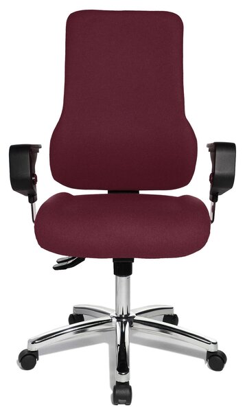 Topstar Sitness 55 szinkronmechanikás irodai szék, állítható magasságú karfával, bordó