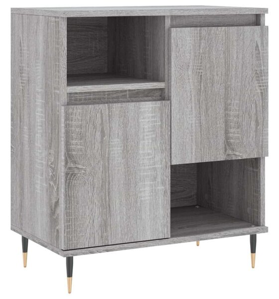 VidaXL Sonoma Szürke Modern Tálalószekrény - 3 részes