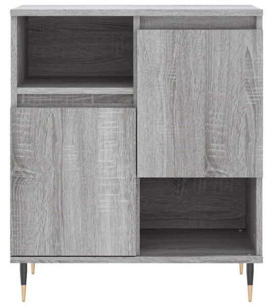 VidaXL Sonoma Szürke Modern Tálalószekrény - 3 részes