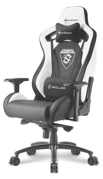 Sharkoon Skiller SGS4 150kg-ig fekete-fehér gamer szék