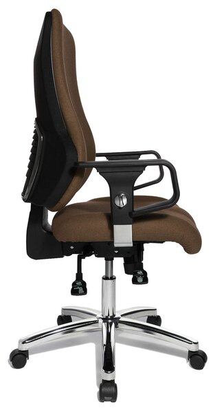 Topstar Sitness 55 szinkronmechanikás irodai szék, állítható magasságú karfával, sötétbarna