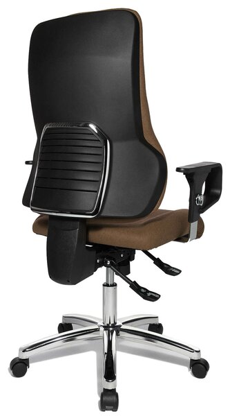 Topstar Sitness 55 szinkronmechanikás irodai szék, állítható magasságú karfával, sötétbarna