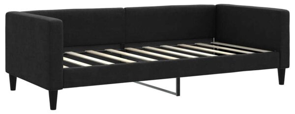 VidaXL fekete kihúzható szövet heverő 90 x 190 cm