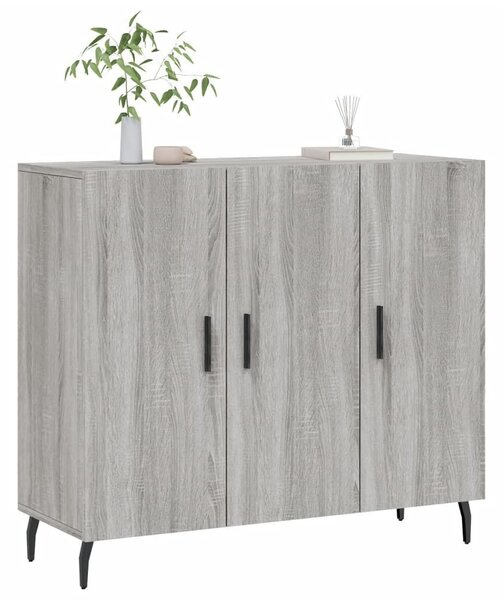 VidaXL szürke sonoma színű szerelt fa tálalószekrény 90 x 34 x 80 cm