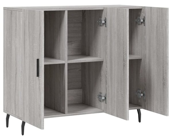 VidaXL szürke sonoma színű szerelt fa tálalószekrény 90 x 34 x 80 cm