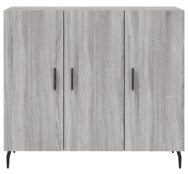 VidaXL szürke sonoma színű szerelt fa tálalószekrény 90 x 34 x 80 cm