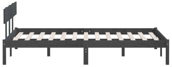 VidaXL Szürke Fenyőfa Ágykeret - 200x200 cm