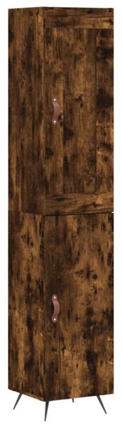 VidaXL füstös tölgy színű szerelt fa magasszekrény 34,5x34x180 cm