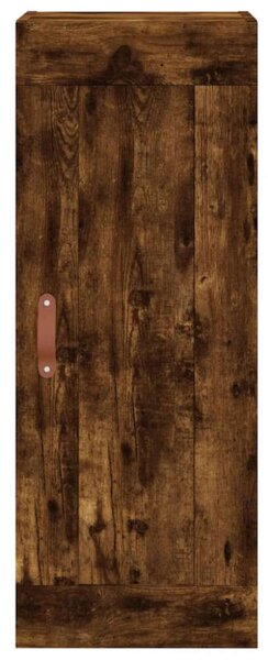 VidaXL füstös tölgy színű szerelt fa magasszekrény 34,5x34x180 cm