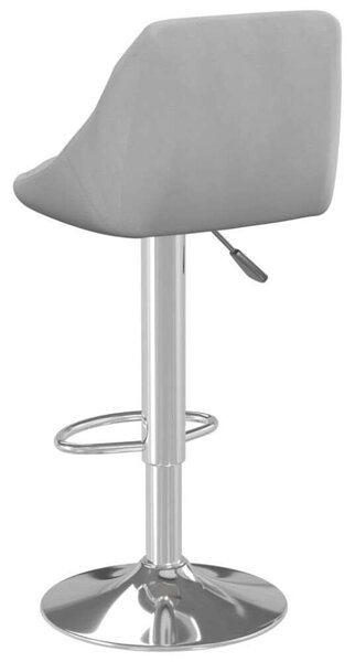 VidaXL Bársonybárszék - 2 db - Világosszürke