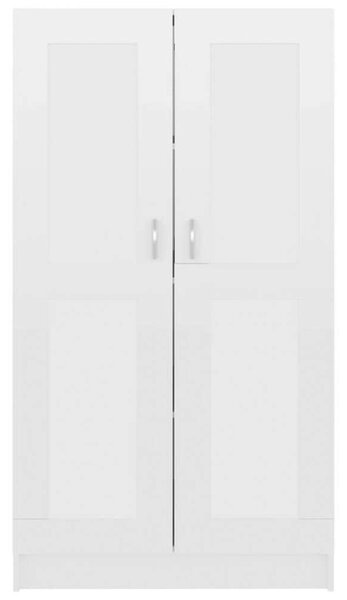 VidaXL Könyvszekrény - Fehér Magasfényű - 82,5x30,5x150 cm