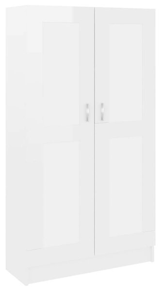 VidaXL Könyvszekrény - Fehér Magasfényű - 82,5x30,5x150 cm