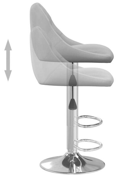 VidaXL Bársonybárszék - 2 db - Világosszürke