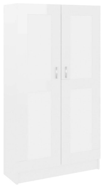 VidaXL Könyvszekrény - Fehér Magasfényű - 82,5x30,5x150 cm