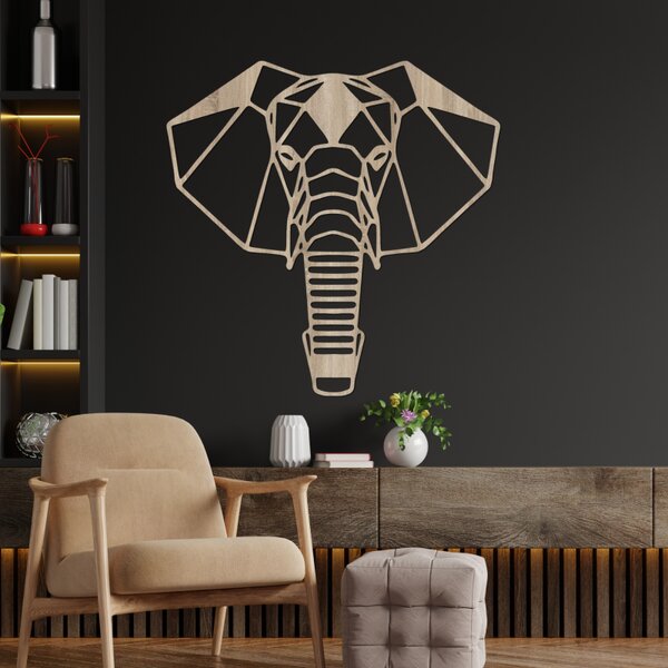 Fa fali dekoráció elefánt fej - LOXODONTA