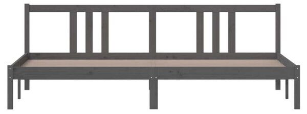 VidaXL Szürke Tömörfa Ágykeret - 200x200 cm