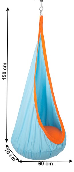 Felakasztható hintafotel Sentra (kék + narancssárga)