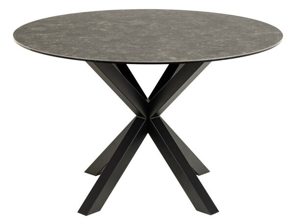 Asztal Norsica 780, 76cm, Fekete márvány, Fekete