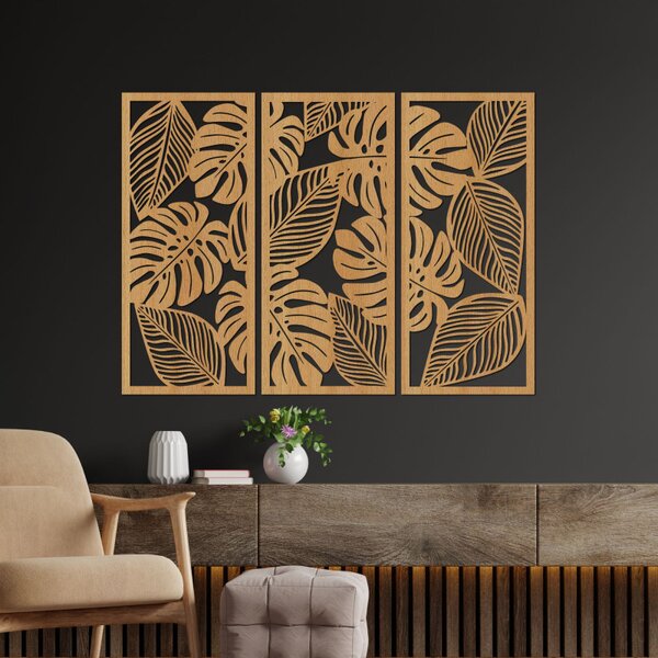 Háromrészes monstera falfestmény | LAJFEN
