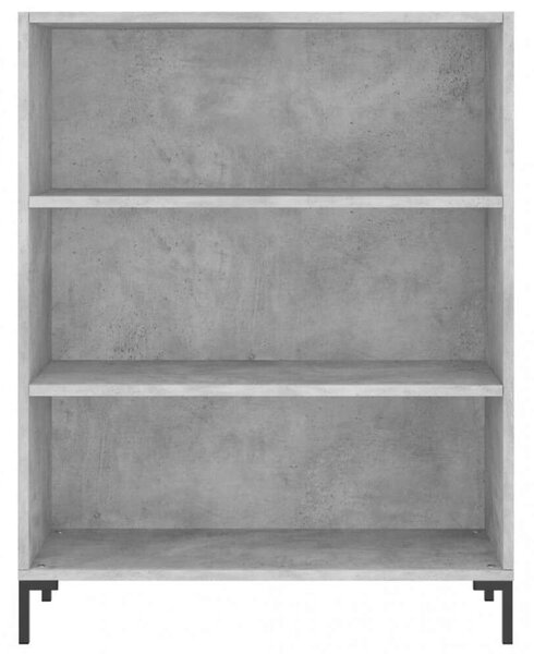VidaXL Magasszekrény - Fa - Betonszürke - 69,5x34x180 cm