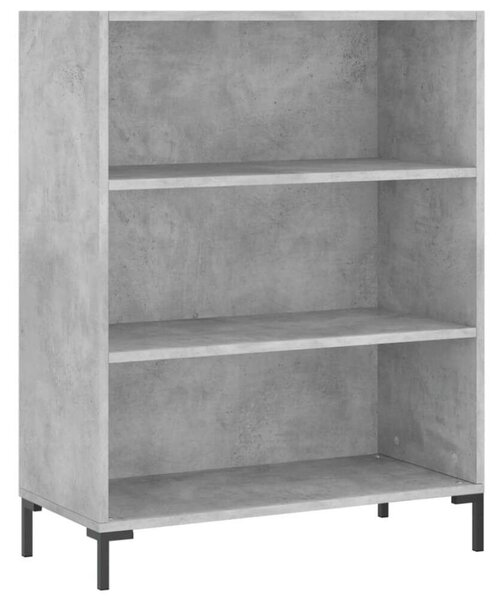 VidaXL Magasszekrény - Fa - Betonszürke - 69,5x34x180 cm
