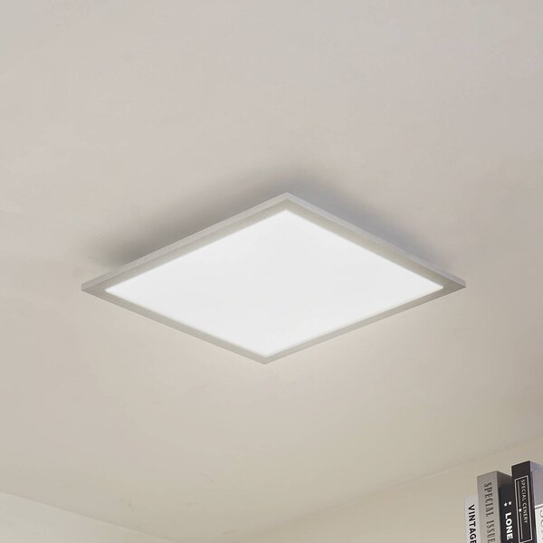 Arcchio LED panel Lyndra, 40 cm, ezüst, alumínium, dimmelhető, CCT, dimmelhető, Alu / szürke / cink, Nappali / Étkező, Alumínium, Modern
