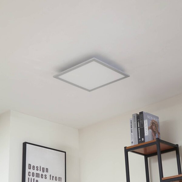 Arcchio LED panel Lyndra, 40 cm, ezüst, alumínium, dimmelhető, CCT, dimmelhető, Alu / szürke / cink, Nappali / Étkező, Alumínium, Modern