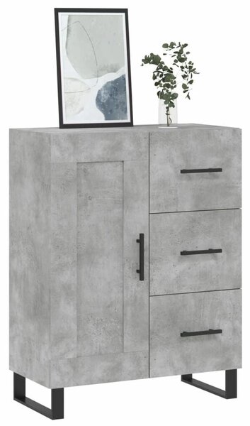 VidaXL Tálalószekrény - Betonszürke - Fa - 69,5x34x90cm