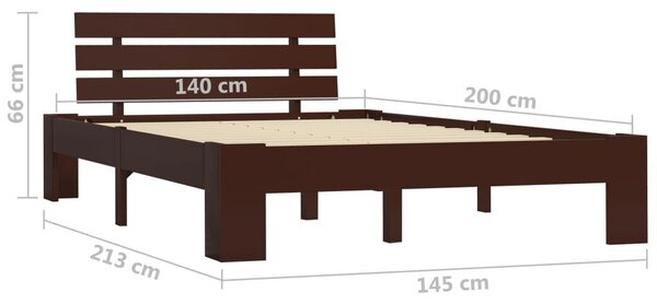 VidaXL Tömörfenyő Ágykeret - 140x200 cm