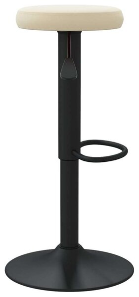 VidaXL 2 db krémszínű bársony bárszék