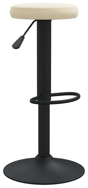 VidaXL 2 db krémszínű bársony bárszék