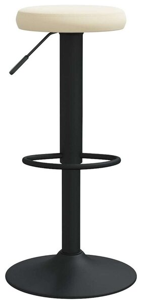 VidaXL 2 db krémszínű bársony bárszék
