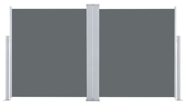 VidaXL antracitszürke behúzható oldalsó napellenző 140 x 600 cm
