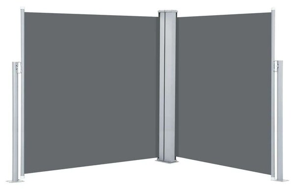 VidaXL antracitszürke behúzható oldalsó napellenző 140 x 600 cm