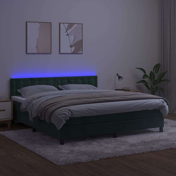 Bársony Ágy - 180x200 cm - LED világítással