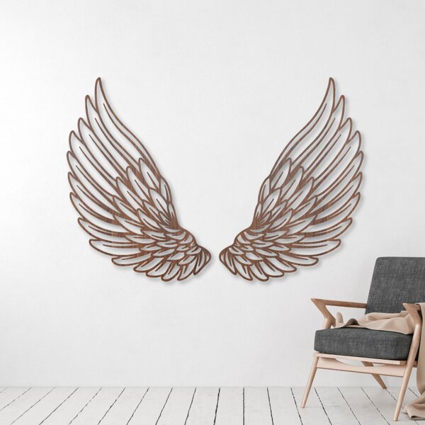 Kivételes fa faldekoráció angyalszárnyak | ANGELIC