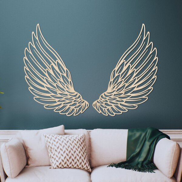 Kivételes fa faldekoráció angyalszárnyak | ANGELIC