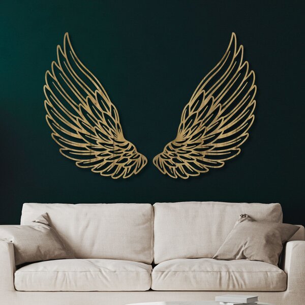 Kivételes fa faldekoráció angyalszárnyak | ANGELIC