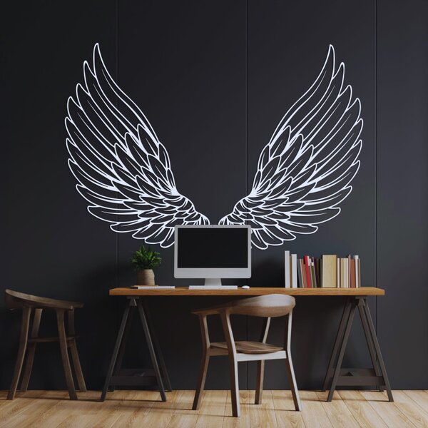 Kivételes fa faldekoráció angyalszárnyak | ANGELIC